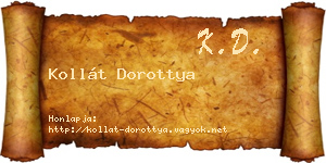 Kollát Dorottya névjegykártya